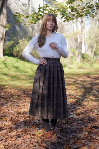 spódnica retro w kratę