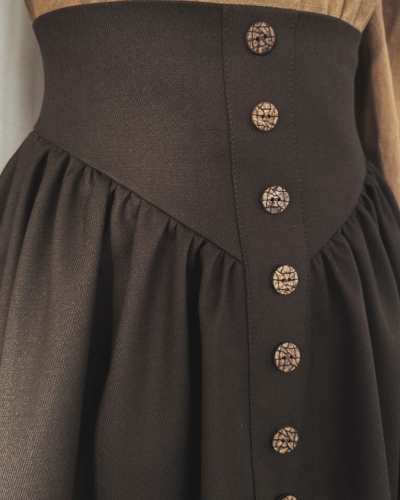 wełniana-spódnica-lucy-brąz-retro-spódnica-z-guzikami-Miio