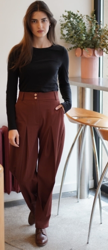 wełniane spodnie Leonard Miio retro