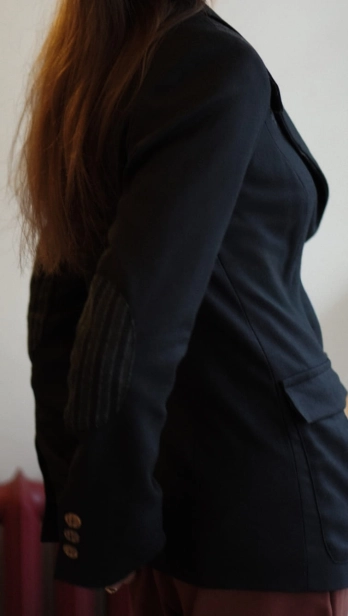 marynarka Hubert z wełny merino stylizacja