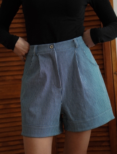 szorty damskie Olaf jeansowe paski