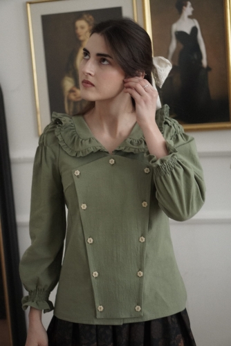 koszula Hazel zielona Miio retro