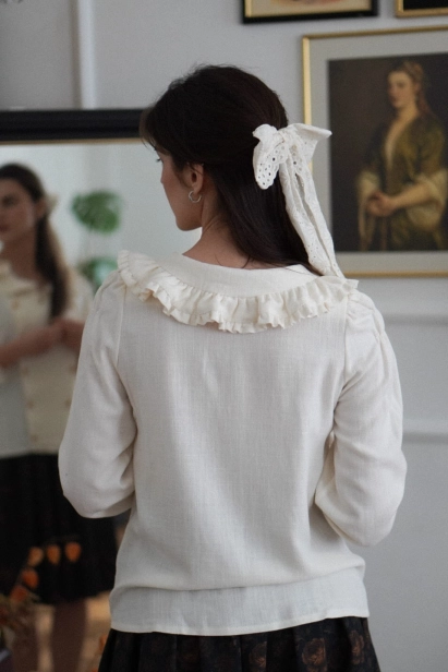 koszula Hazel z rękawami dzwon śmietanka