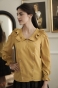 koszula retro Hazel musztarda z kołnierzykiem