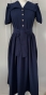 sukienka midi elegancka, z bawełny w kolorze granatowym
