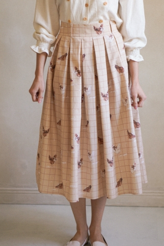 spódnica Klara kury styl retro Miio