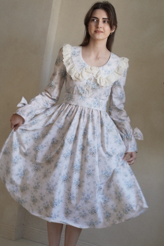 sukienka Anna błękitne kwiaty Miio