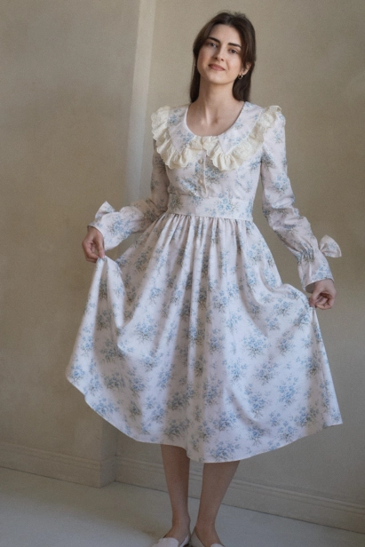 sukienka Anna kwiatowy wzór vintage