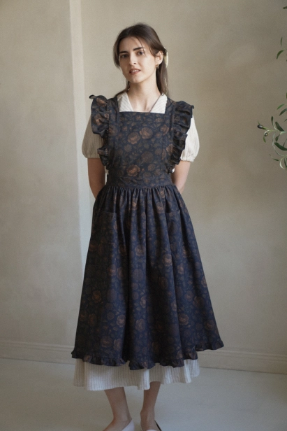 fartuszek retro róże stylizacja damska