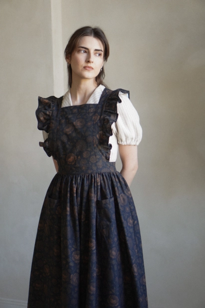 fartuszek damski kwiatowy retro