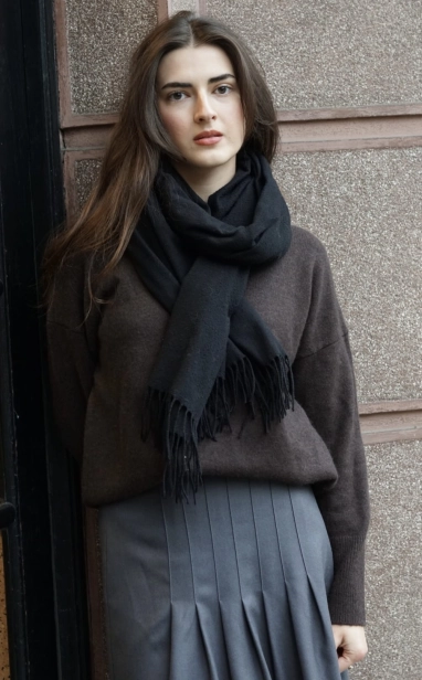 Wełniana spódnica midi