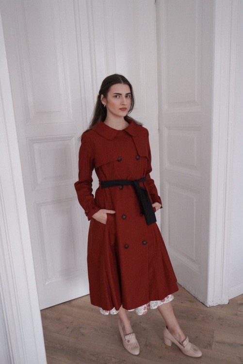 Trencz vintage wiosenny