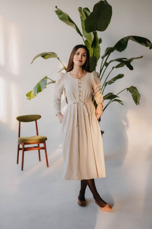 Sukienka beżowa Cecylia